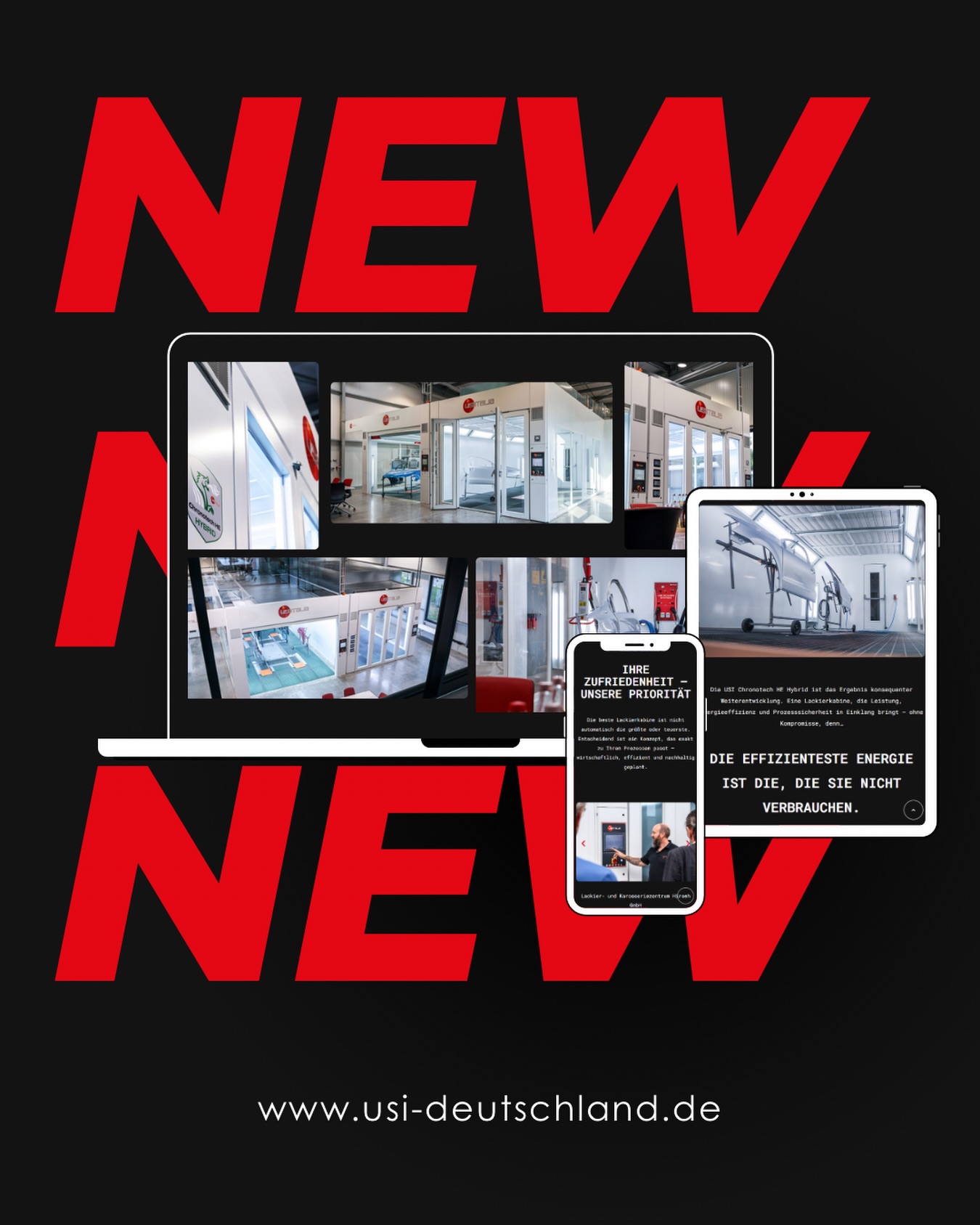Unsere neue Website zeigt wer wir sind. 💻  Klarer, präziser und fokussiert auf das, was zählt: Technologie, Effizienz und durchdachte Lösungen für Lackierzentren.  🔗 Link in Bio  #usideutschland #usichronotech #usitrainingscenter #websiterelaunch #lackierkabine